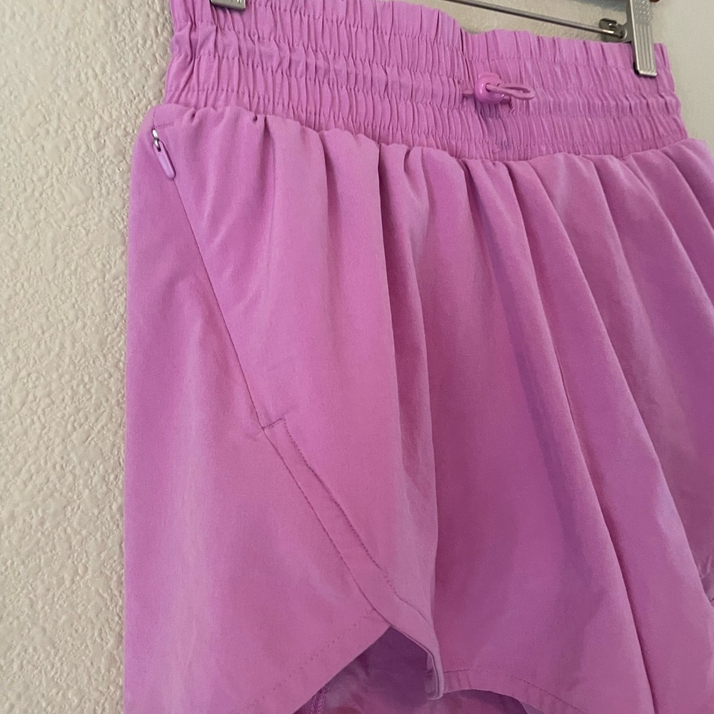 Pink High Rise Running Shorts - Picture 3 of 6